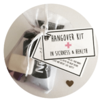 Quirky wedding ideas Hangover wedding favours
