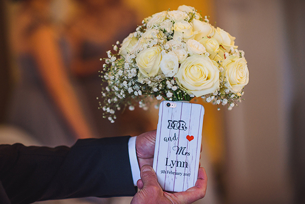 White hand bouquet